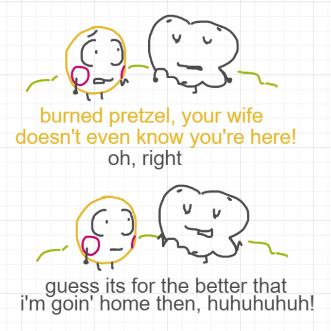 A panel from Ready Oar Knot, episode three of the Board Boards object show by Furretwalk/WalkingFurret.